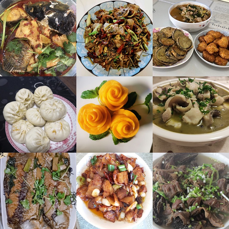 設(shè)計公司女職工們精心制作的菜品.jpg